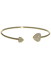 Load image into Gallery viewer, Double heart Bangle
