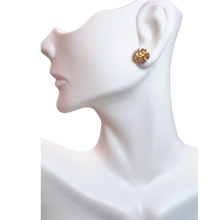 Load image into Gallery viewer, Sparkling Rose Sterling Silver Earring
