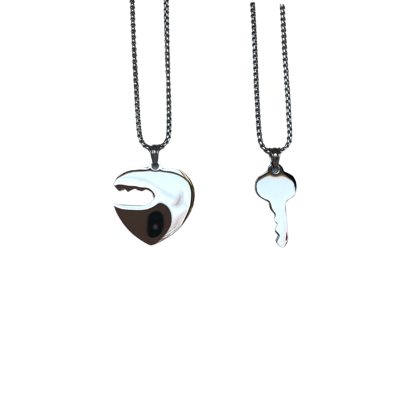 Couple Necklaces Key to My Heart 2 pcs Couple Name Pendant Necklaces | eBay